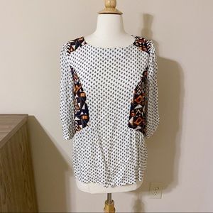 THML Patchwork Boatneck Blouse S